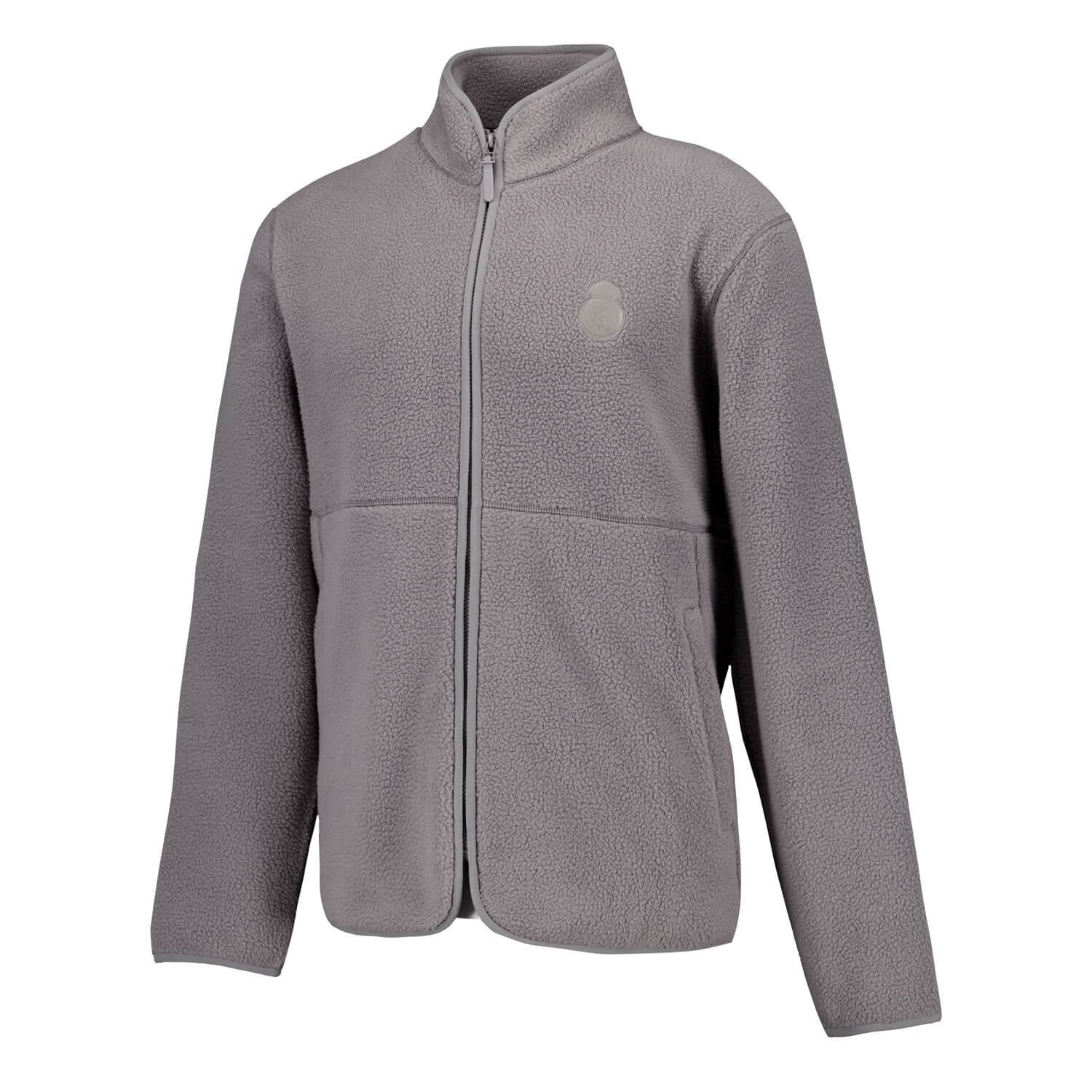 Mens Outerwear Sherpa Jacket Grey Real Madrid – Official Real