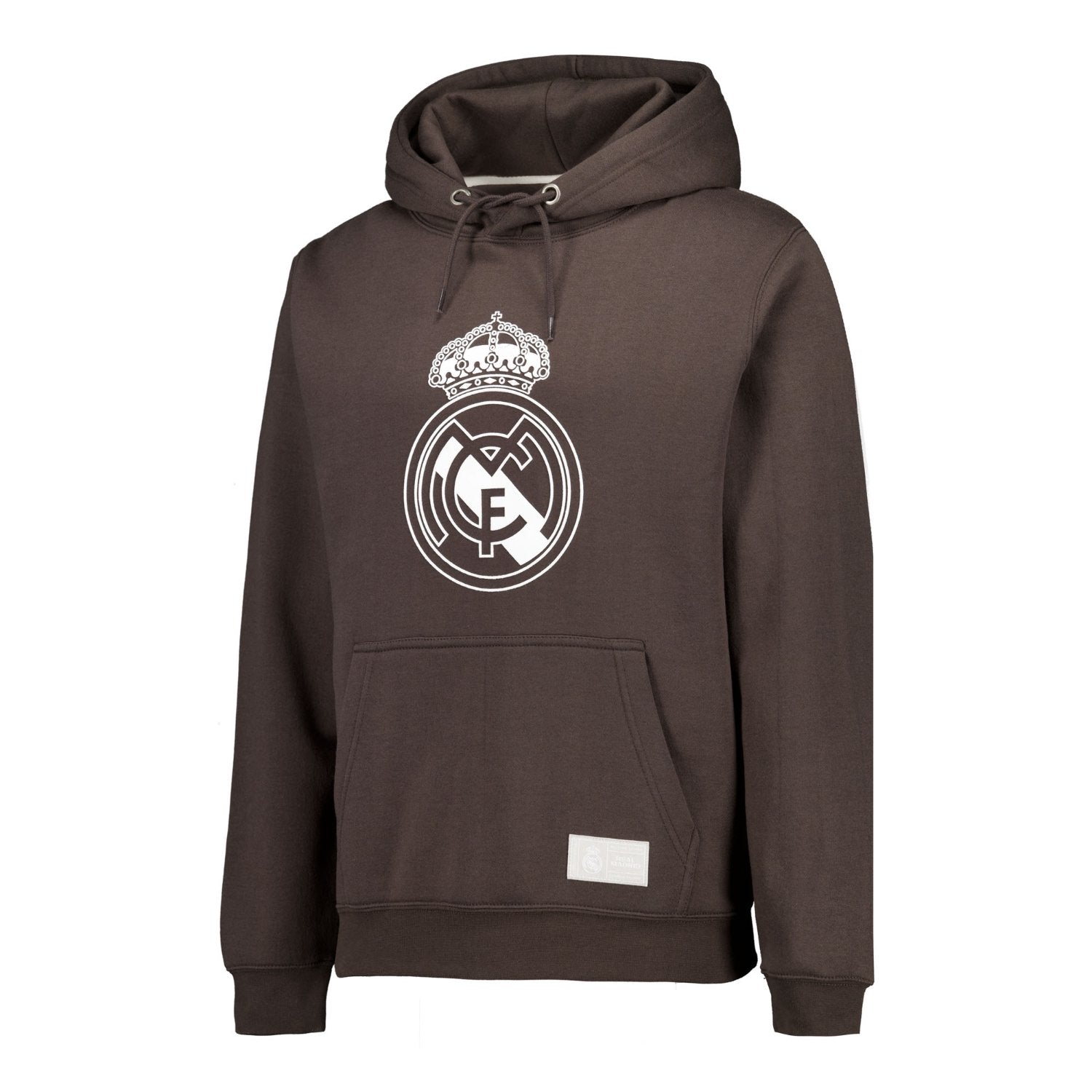 Mens Color Crest Hoodie Washed Black Real Madrid