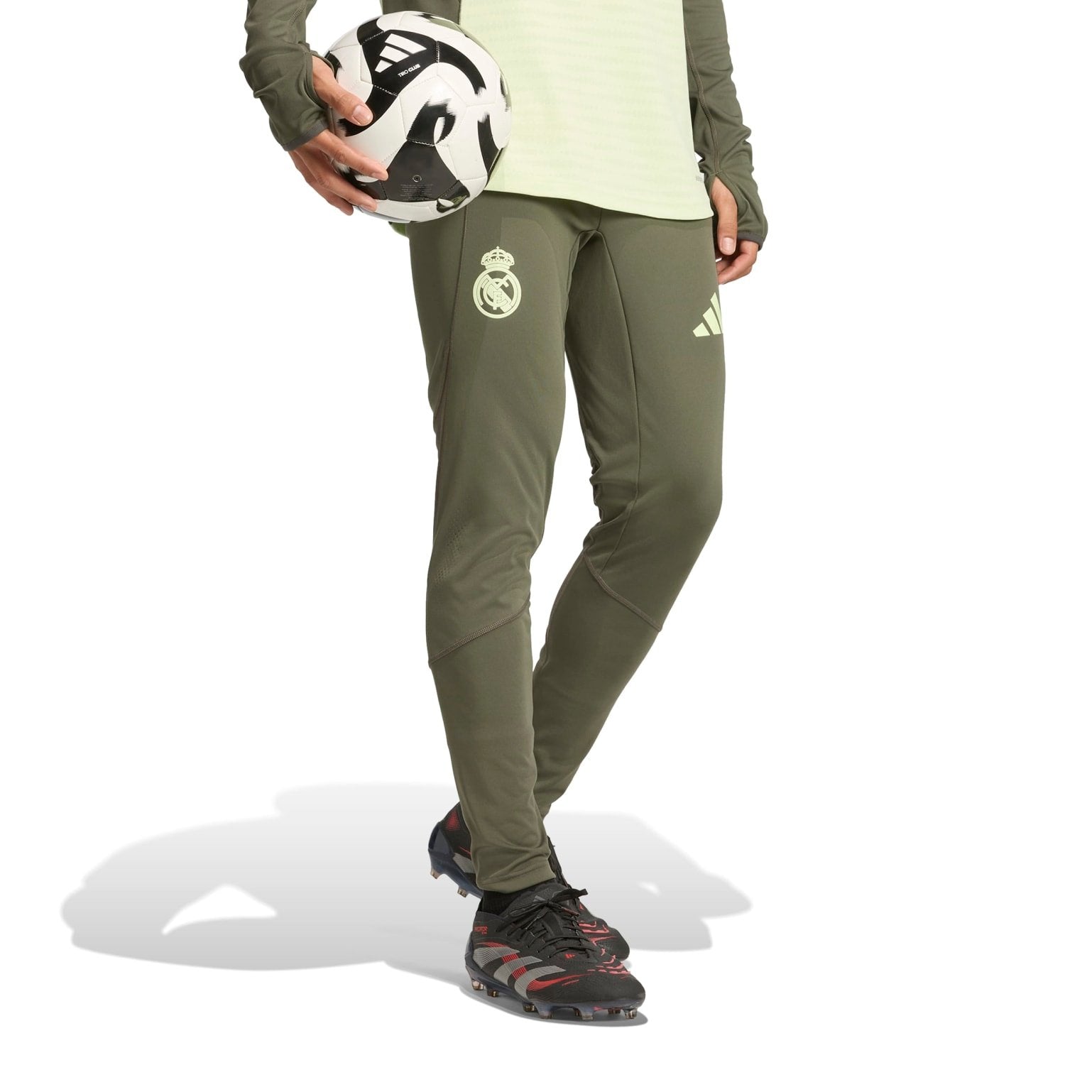 Mens adidas Pro Training Trousers 25/26 Dark Olive – Real Madrid