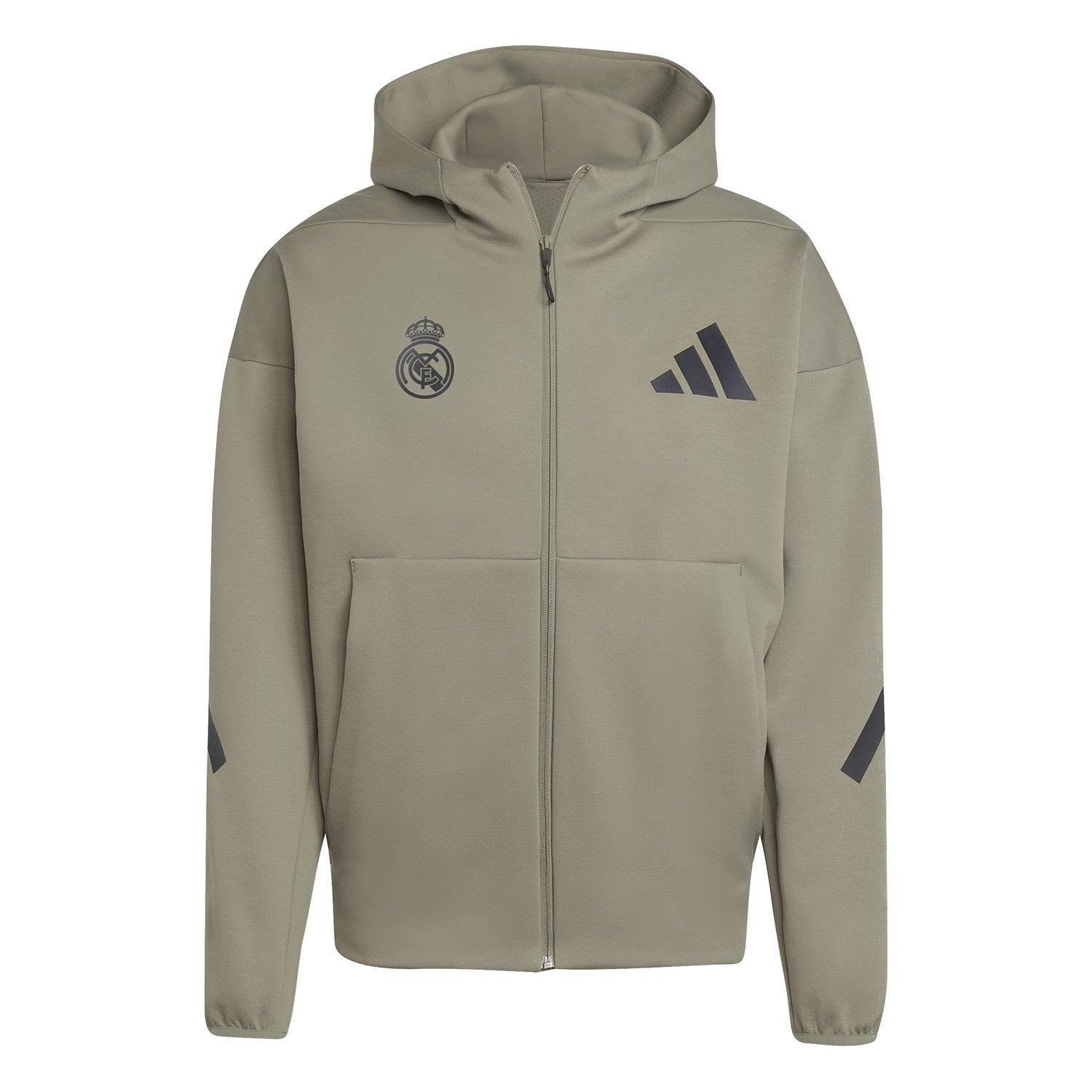 Mens adidas Real Urban Full Zip Hoodie Kakhi