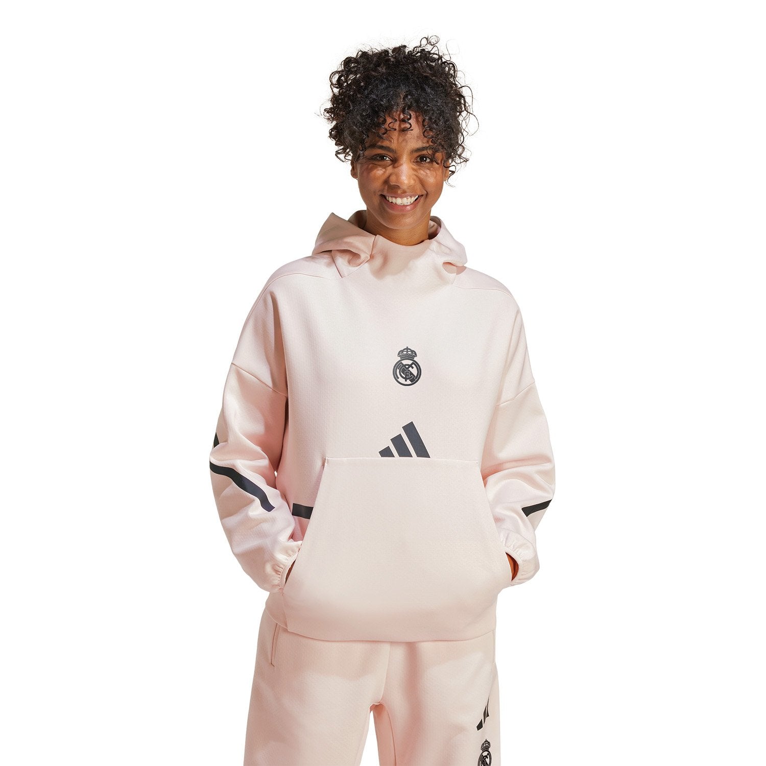 Womens adidas Real Urban Hoodie Light Pink