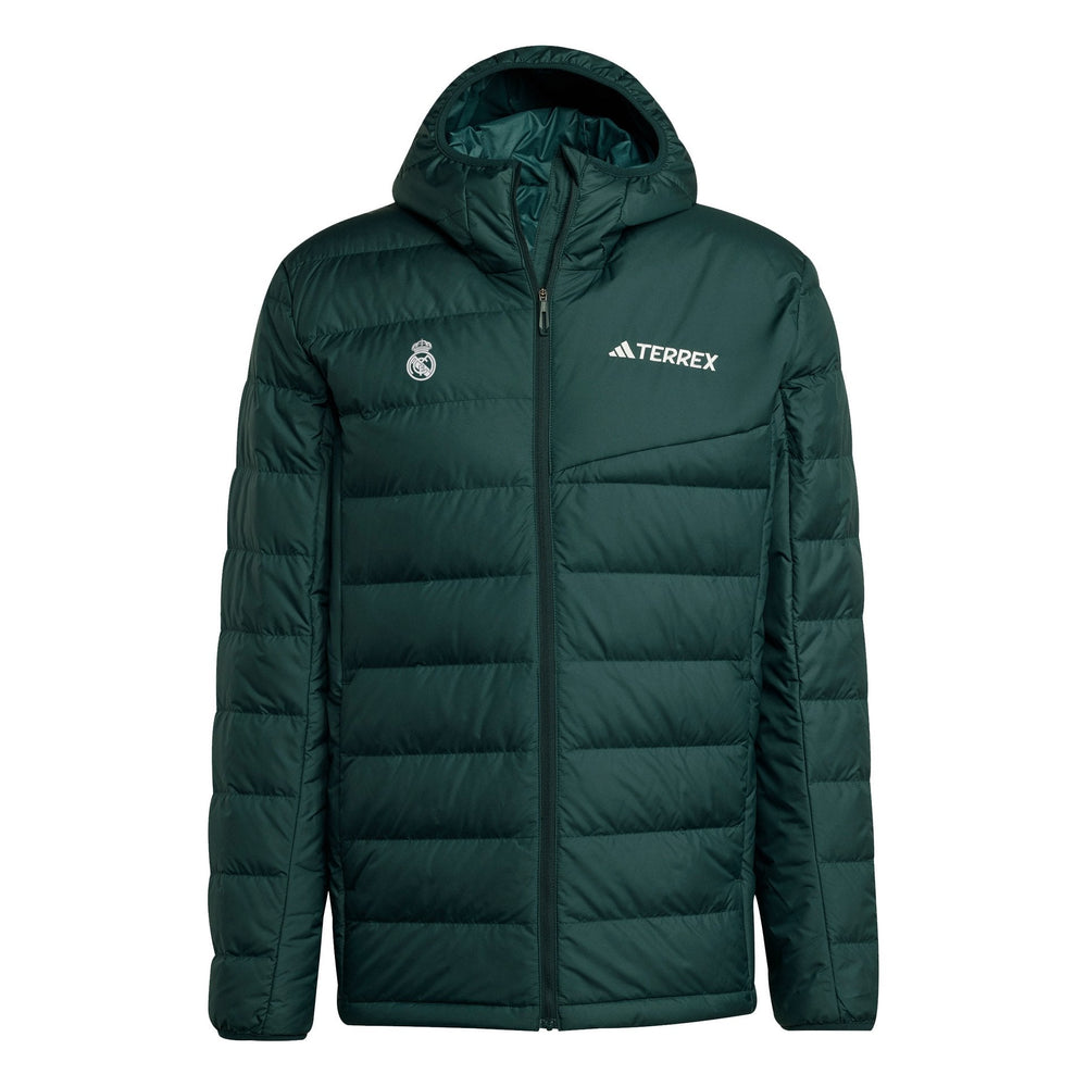 Mens adidas Terrex CLIMAWARM Rain Down Jacket Green