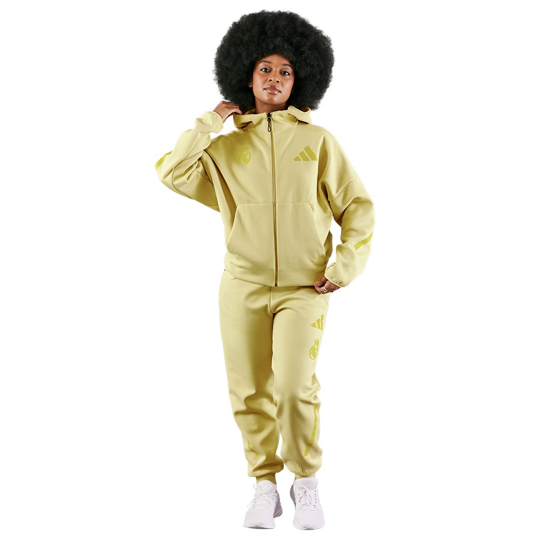 Womens adidas Real Urban Full Zip Hoodie Yellow