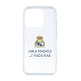 Real Madrid Transparent iPhone 14 Pro Case “¡Hala Madrid!”