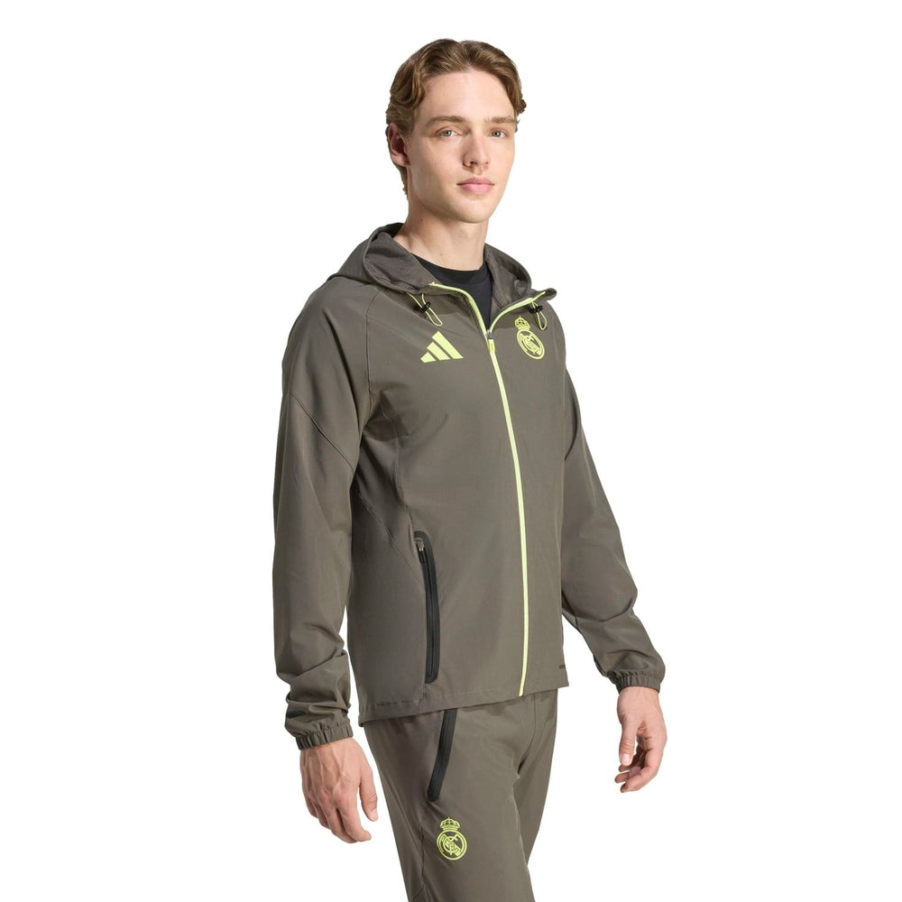 Mens Tiro Vis Tech Competition Jacket Grey/Lime Green