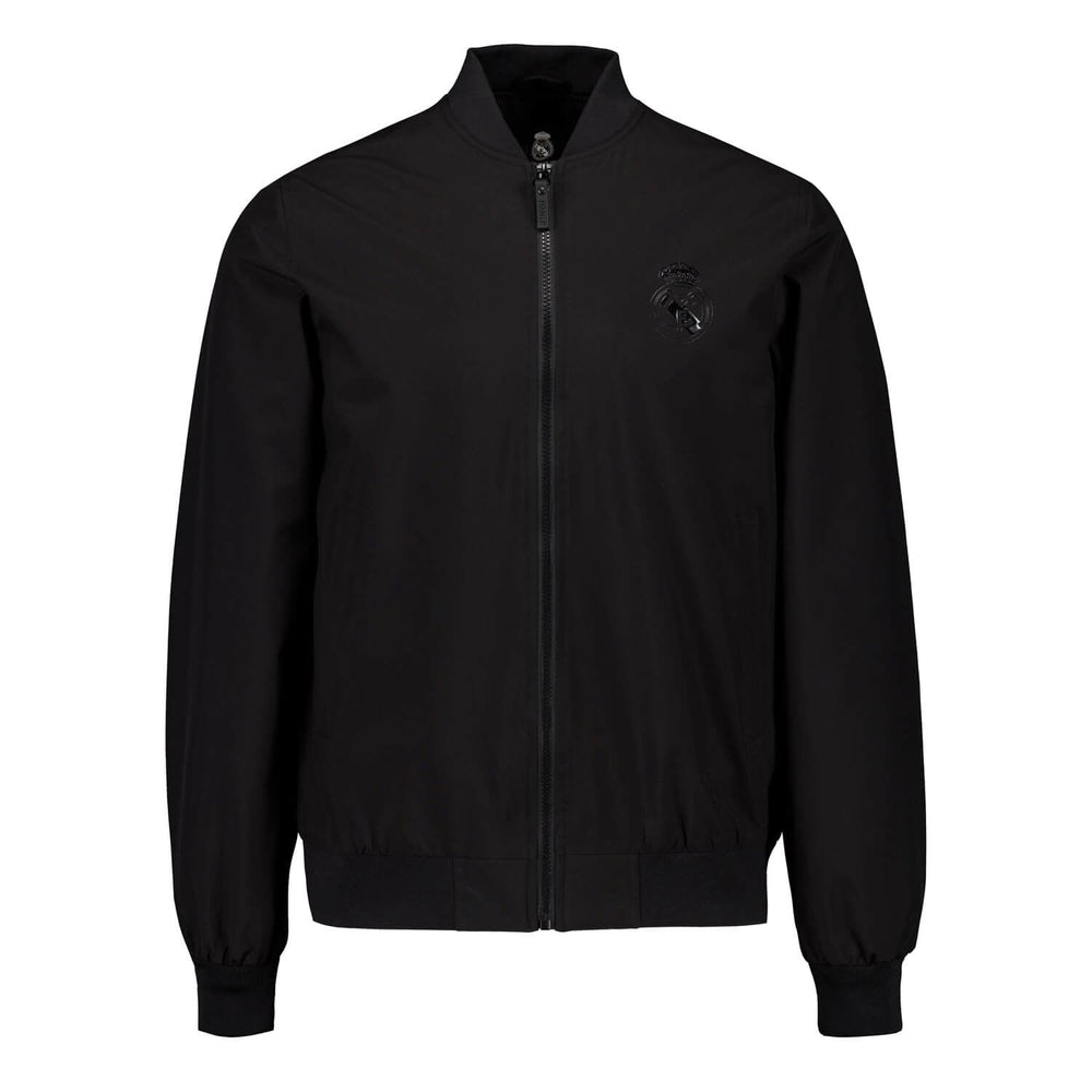 Mens Outerwear Bomber Jacket Black Real Madrid