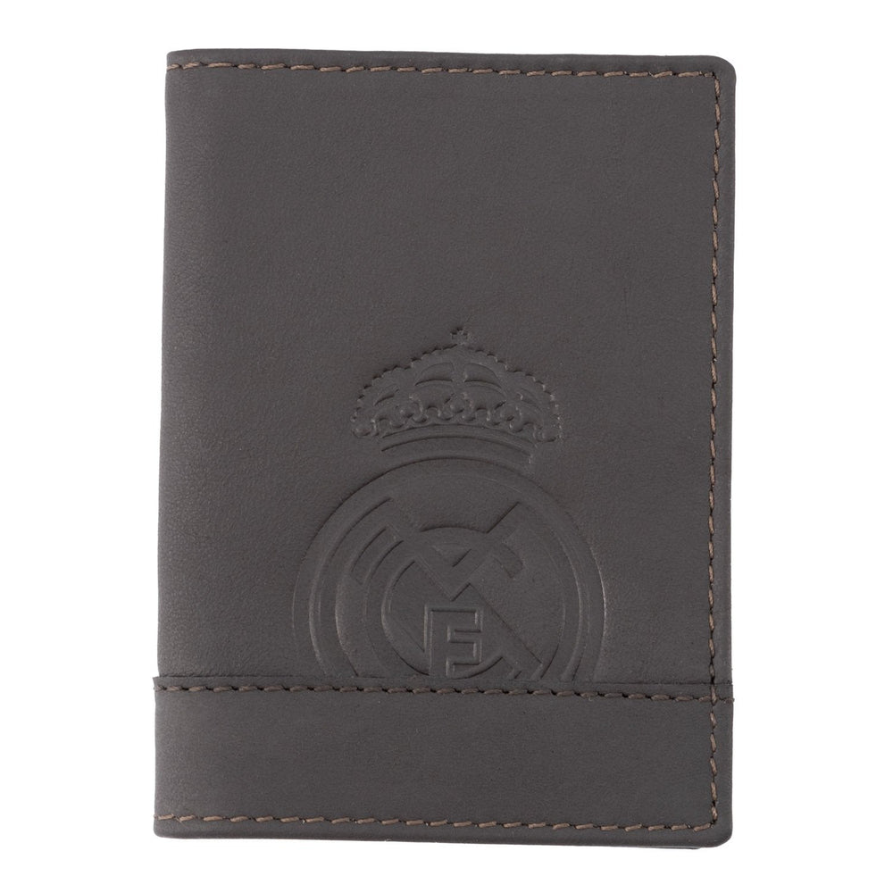Dark Brown Leather Card Cover Real Madrid