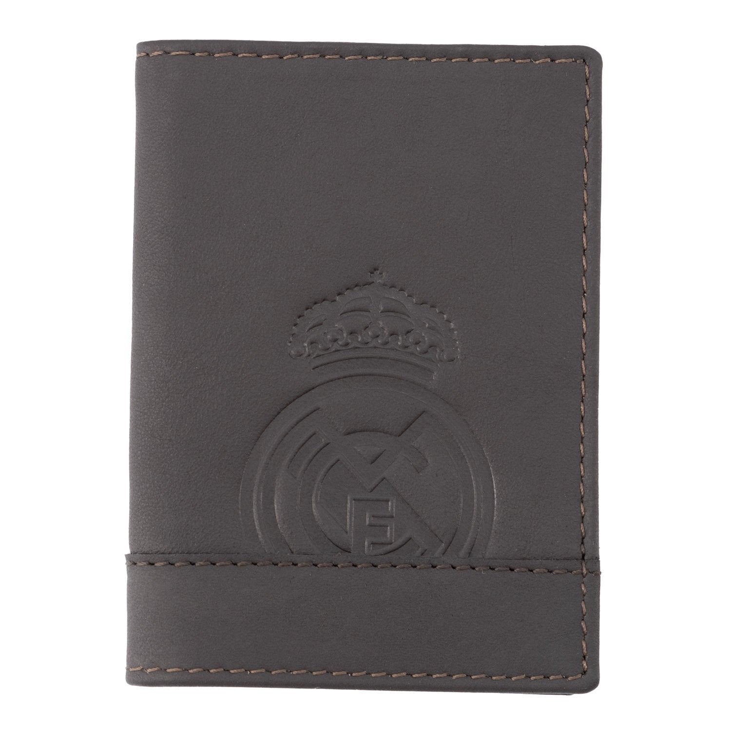 Dark Brown Leather Card Cover Real Madrid