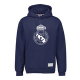 Sweat à capuche bleu marine avec écusson Real Madrid pour homme