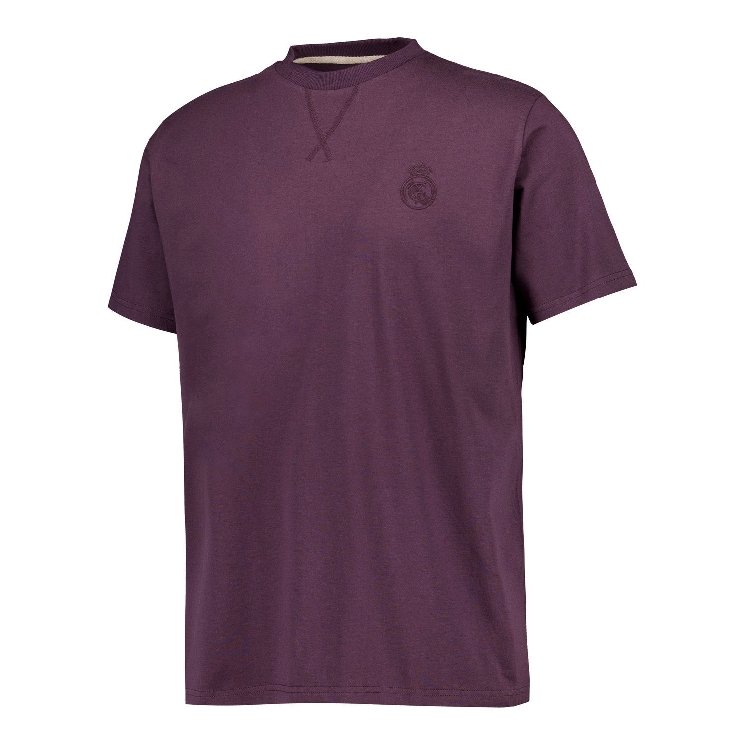 Mens Plum Noir Stitch Neck T-Shirt Plum