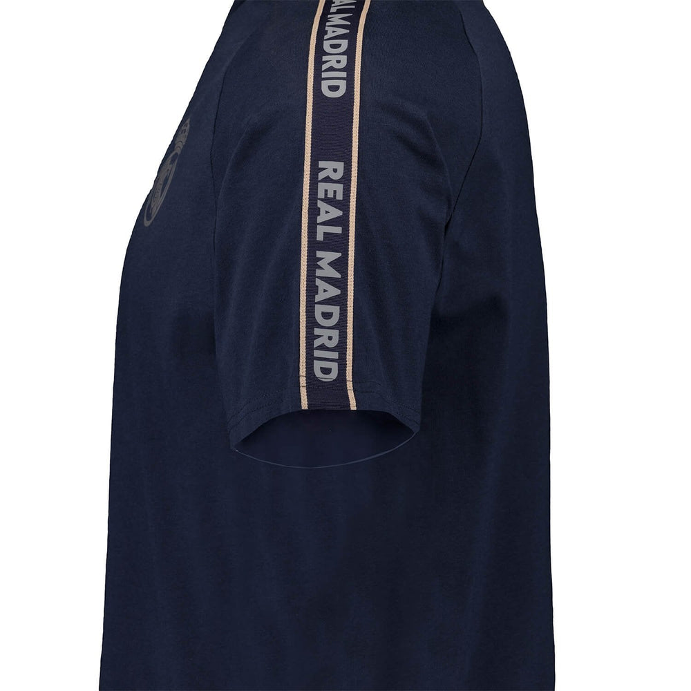 Mens Tape T-Shirt Navy Real Madrid