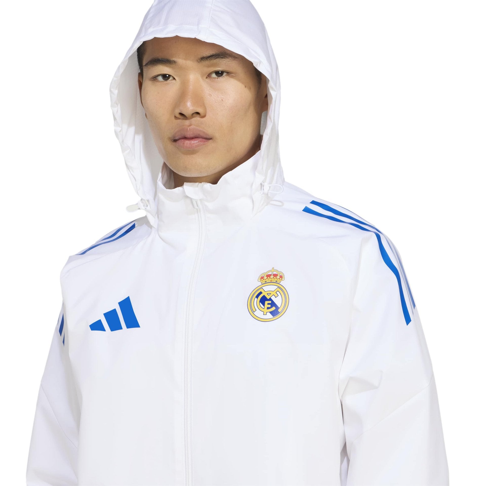 Mens adidas UCL Training All Weather Jacket 25/26 White