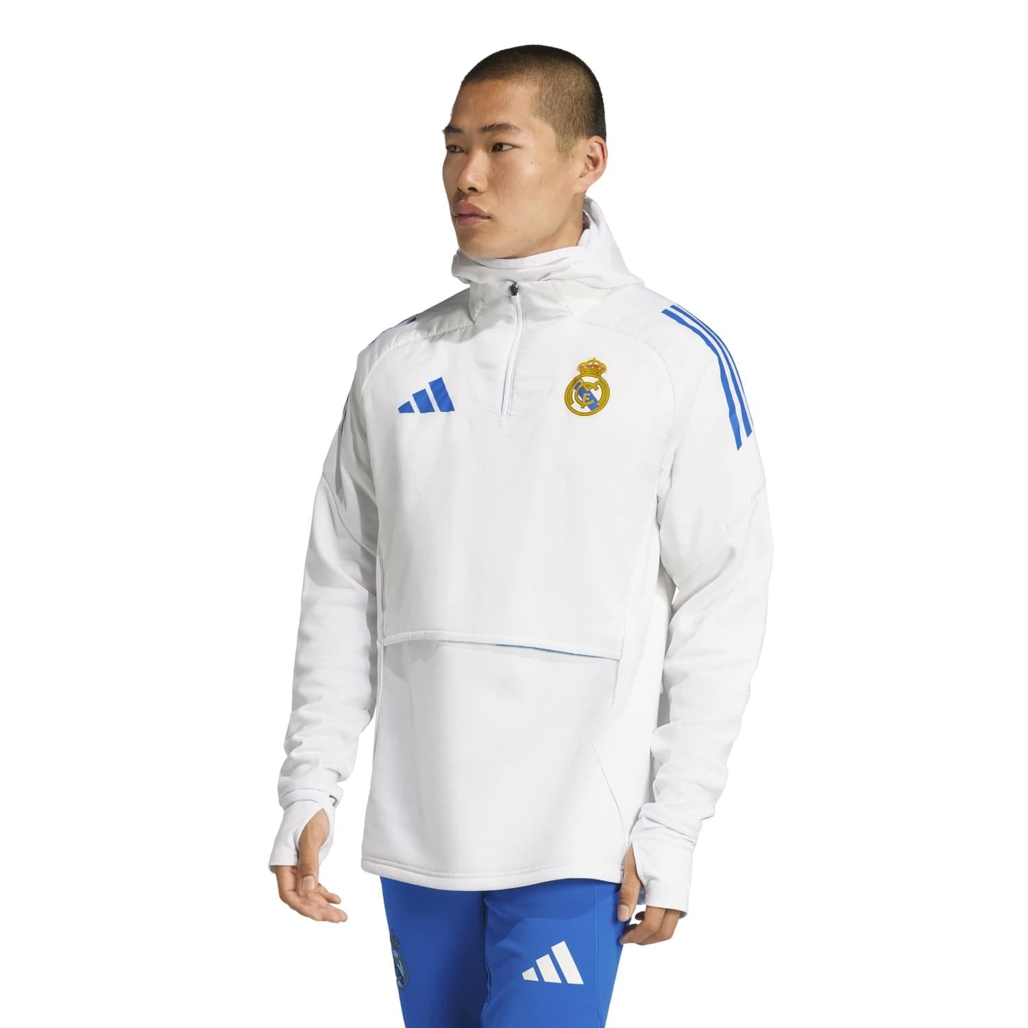 Mens adidas UCL Training Winter Top 25/26 White – Official Real
