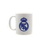 Real Madrid White/Blue Crest Ceramic Mug 300ml