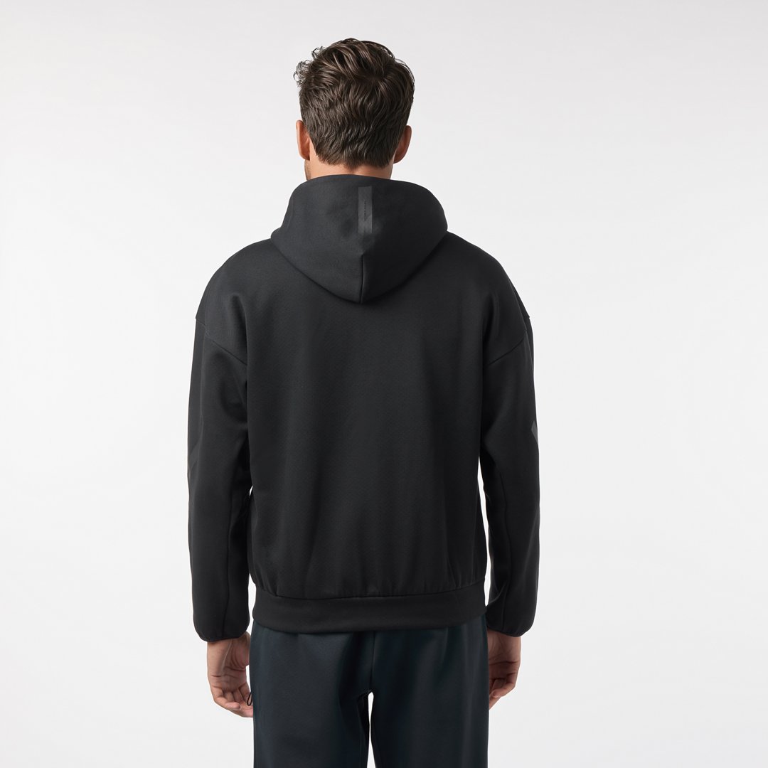 Mens adidas Real Urban Full Zip Hoodie Black – Official Real