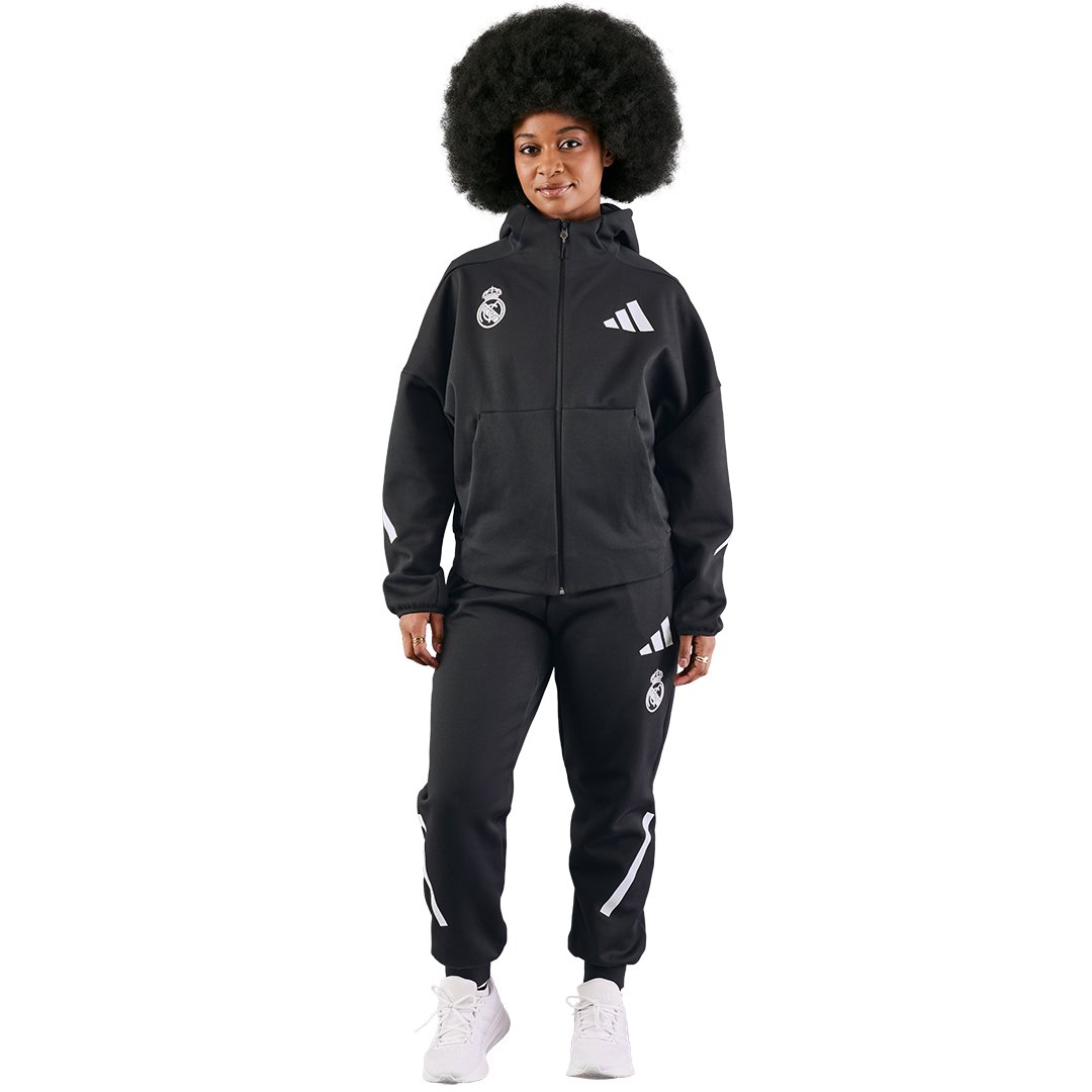  REAL MADRID ジャージ XS レディース Womens adidas Real Urban Full Zip Hoodie Black – Official Real