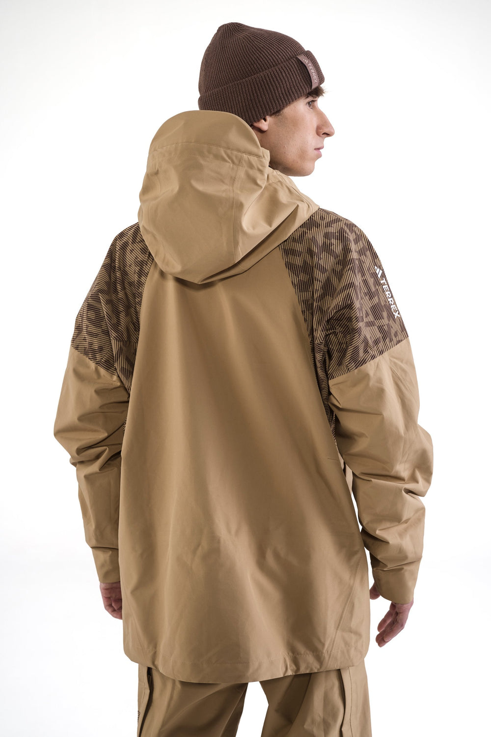 Mens adidas Terrex CLIMAPROOF+ Snow Jacket Brown