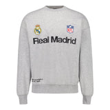 Mens Real Madrid x NFL Crew Sweatshirt Grey