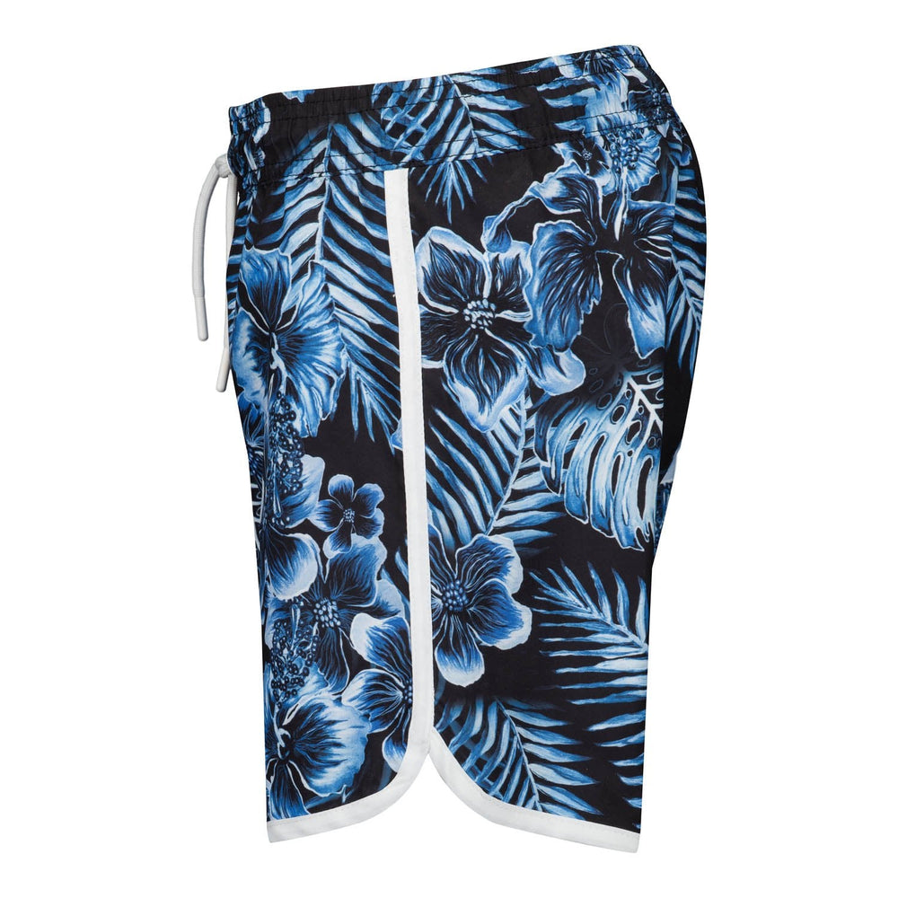 Kids Real Madrid Flower Print Blue Swimshorts