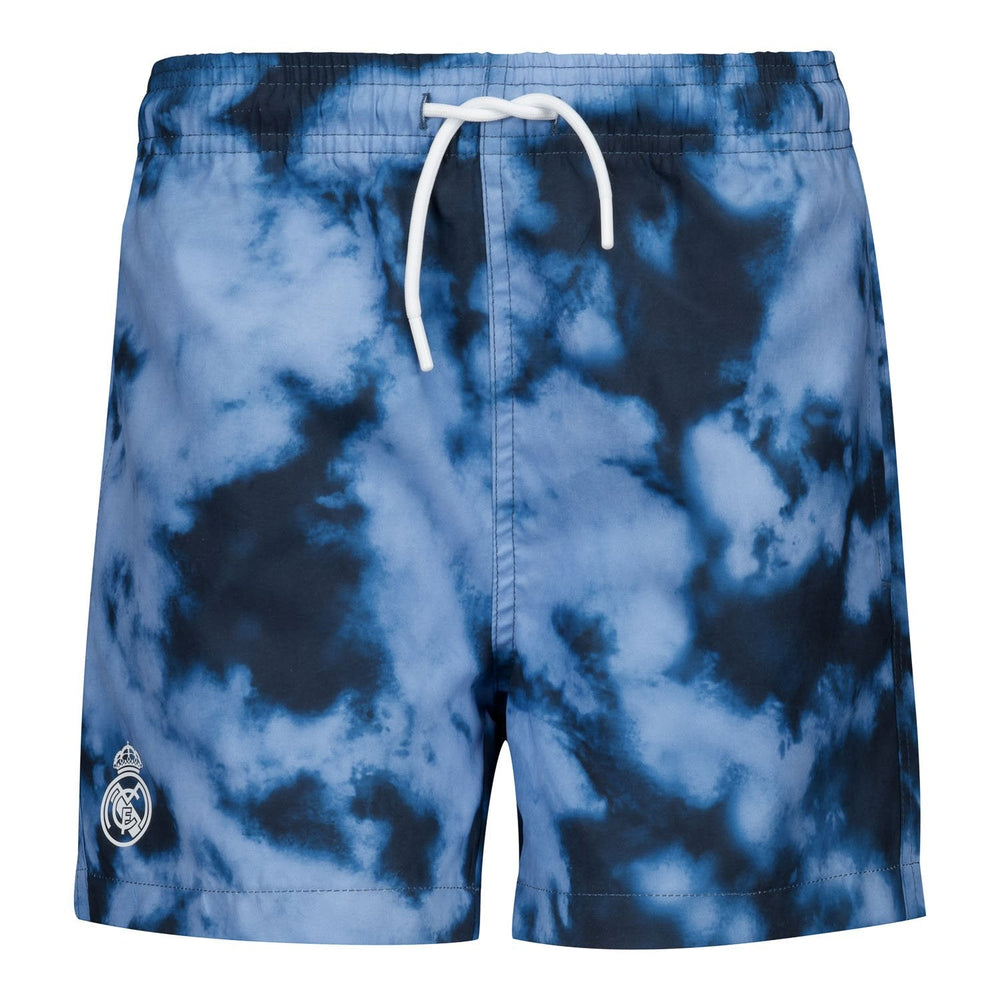 Kids Real Madrid Tye Dye Black Swimshorts