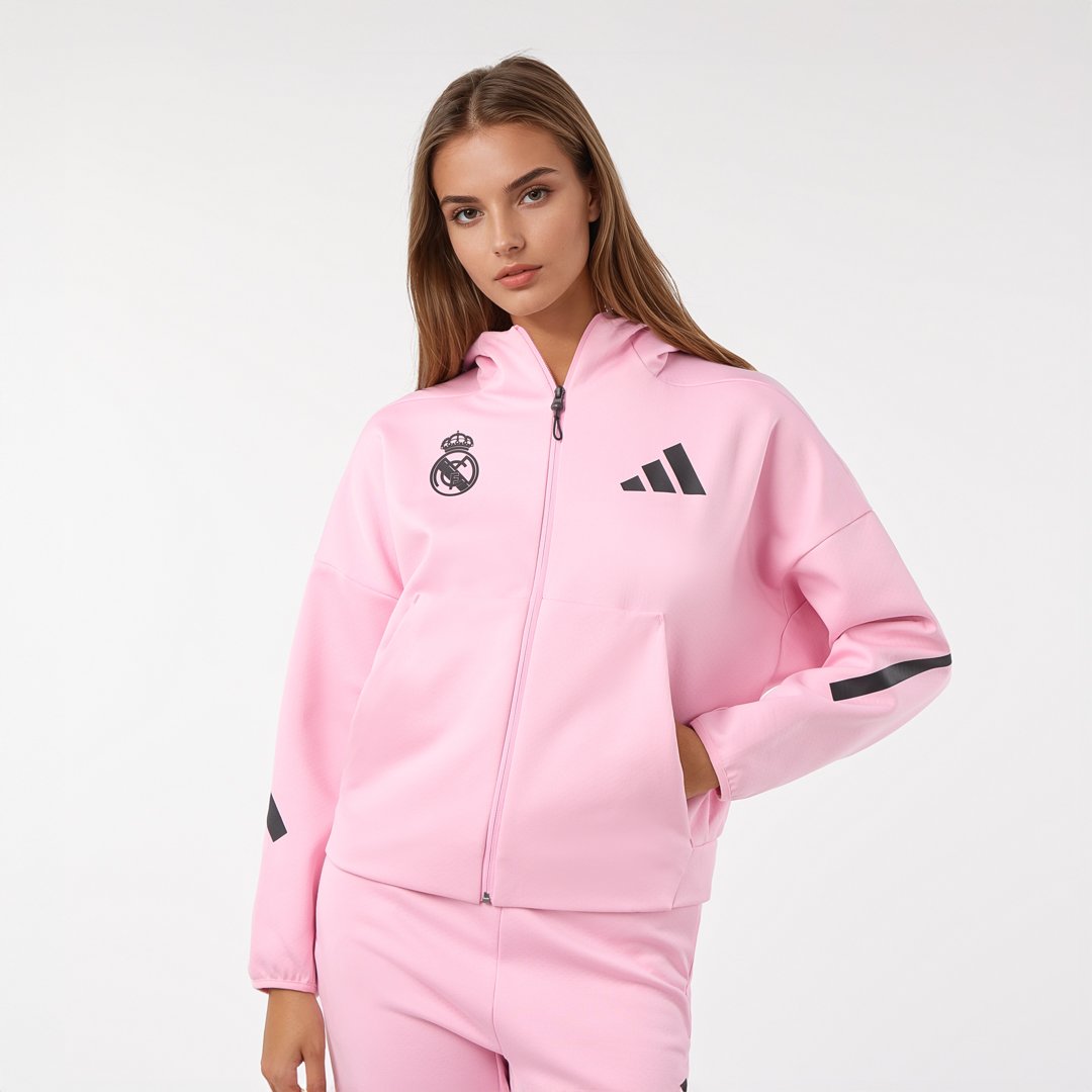 Womens adidas Real Urban Full Zip Hoodie Pink – The Official Real