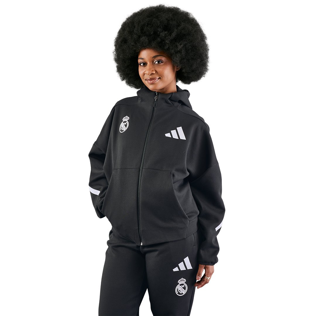 Womens adidas Real Urban Full Zip Hoodie Black – Official Real