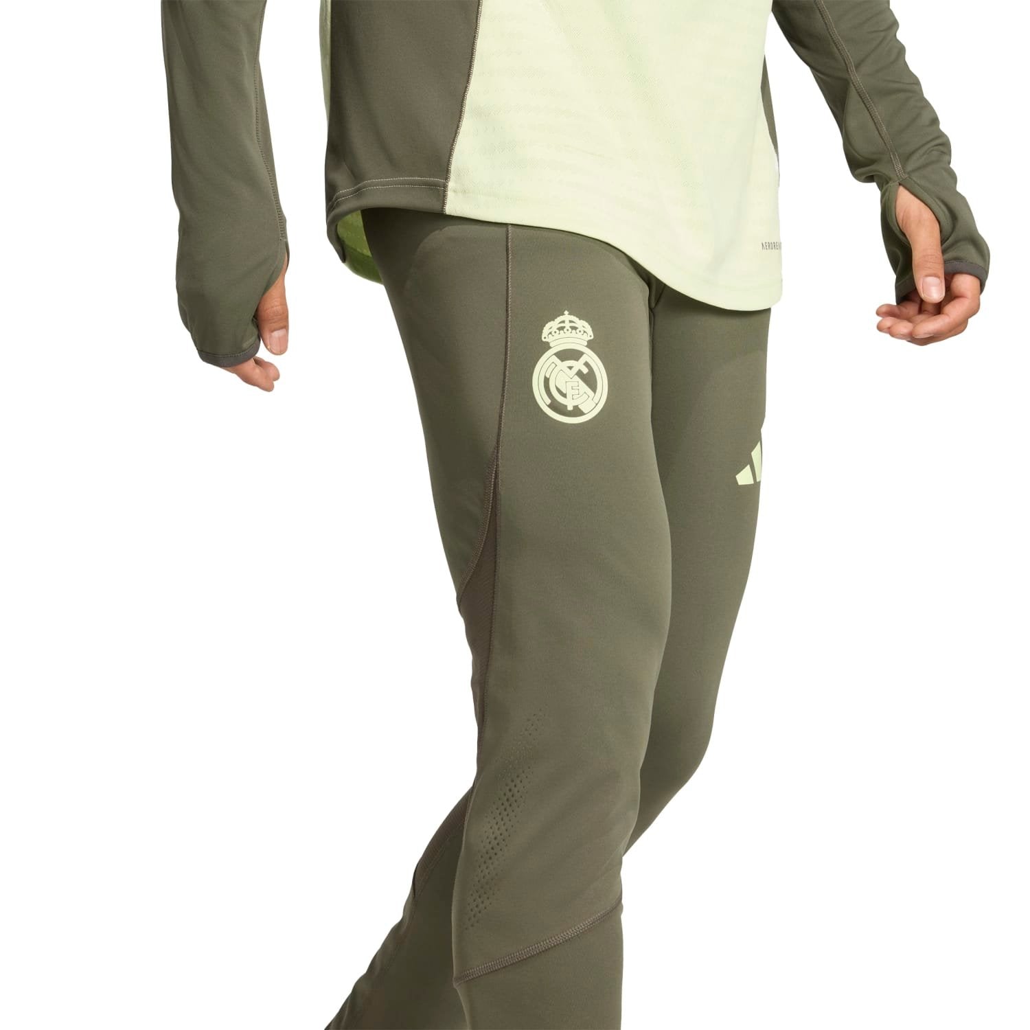 Mens adidas Pro Training Trousers 25/26 Dark Olive – Real Madrid