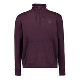 Sweat Plum Noir à col zippé 1/4 pour homme – couleur prune