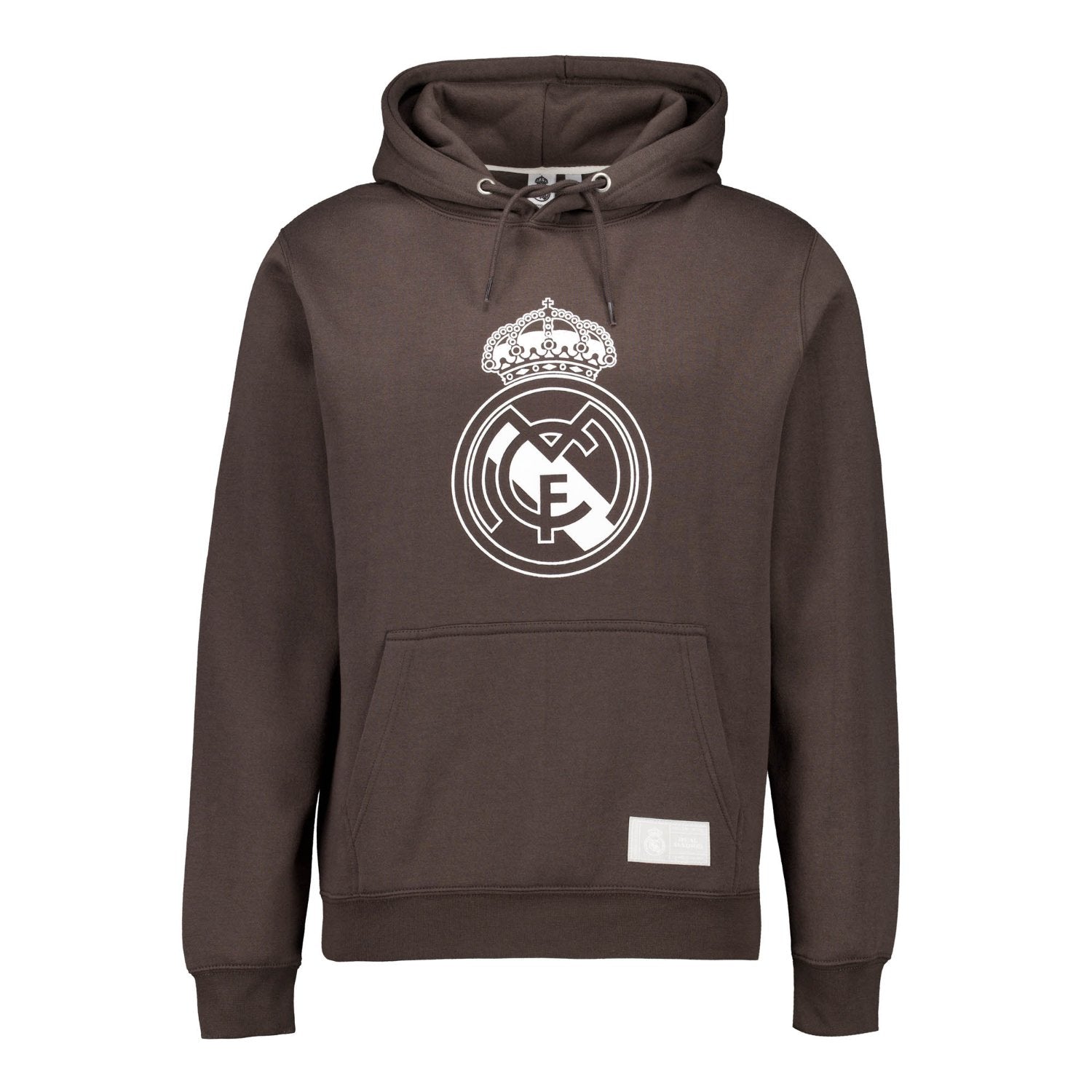 Mens Color Crest Hoodie Washed Black Real Madrid