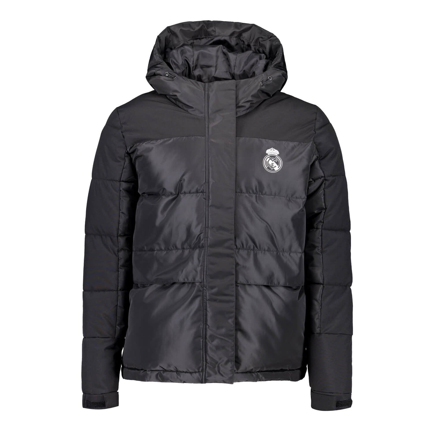 Womens Outerwear Color Padded Hooded Jacket Black Real Madrid