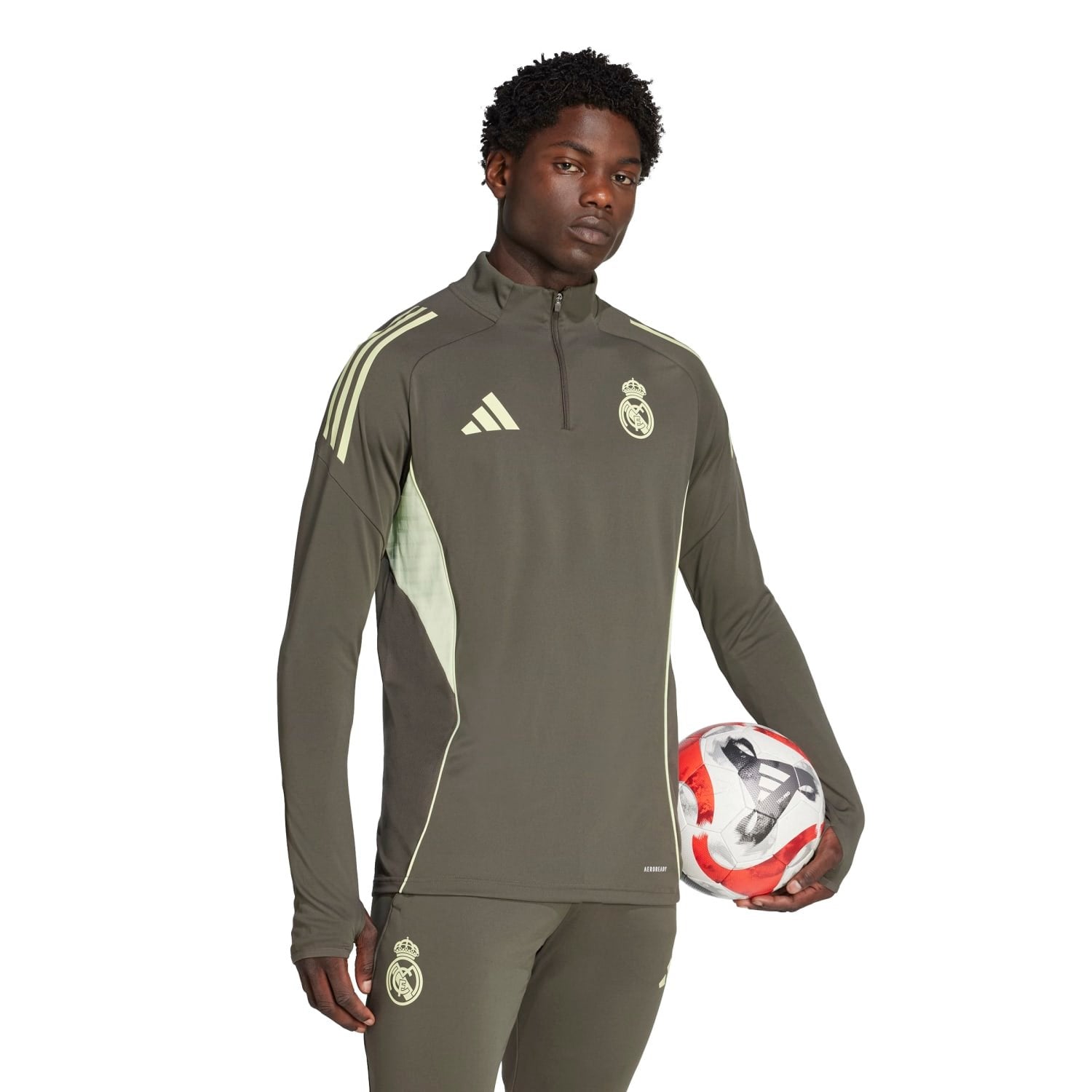 Mens adidas Training Top 25/26 Dark Olive – Real Madrid Europe Store