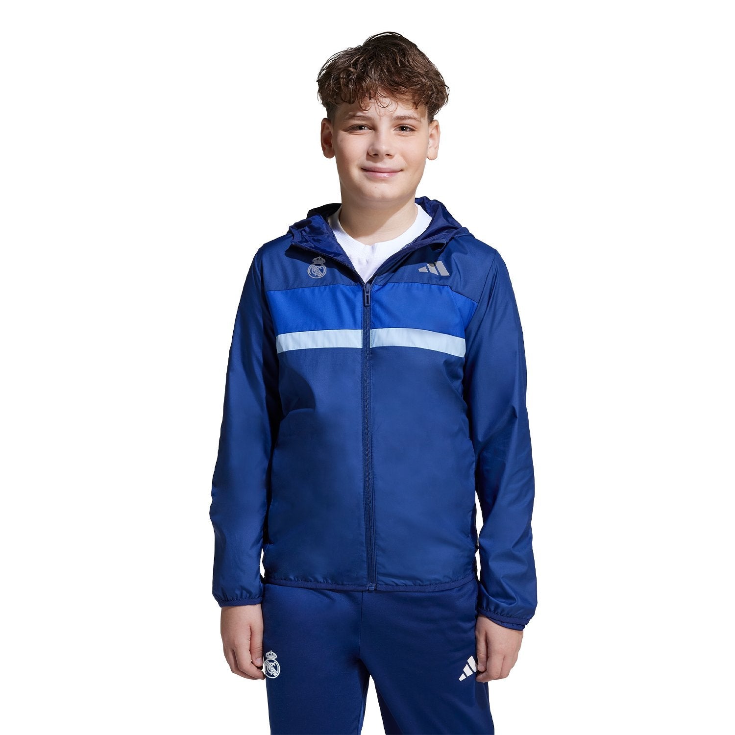 Kids adidas Tiberio Windbreaker Dark Blue