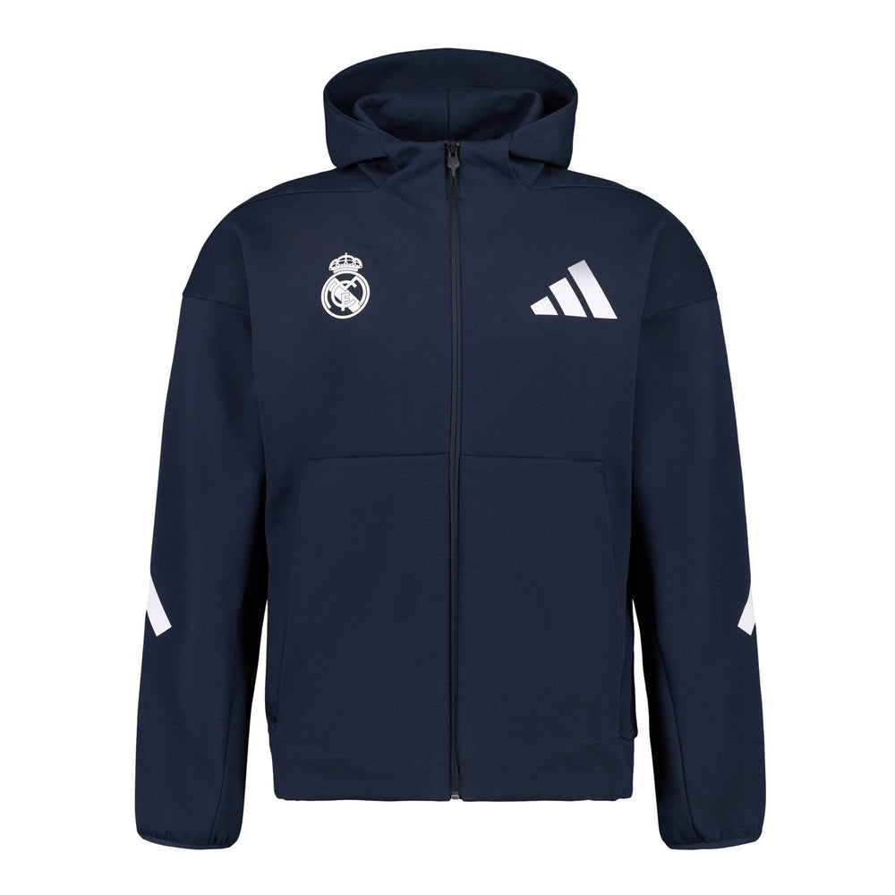 Mens Adidas Real Urban Full Zip Hoodie Navy