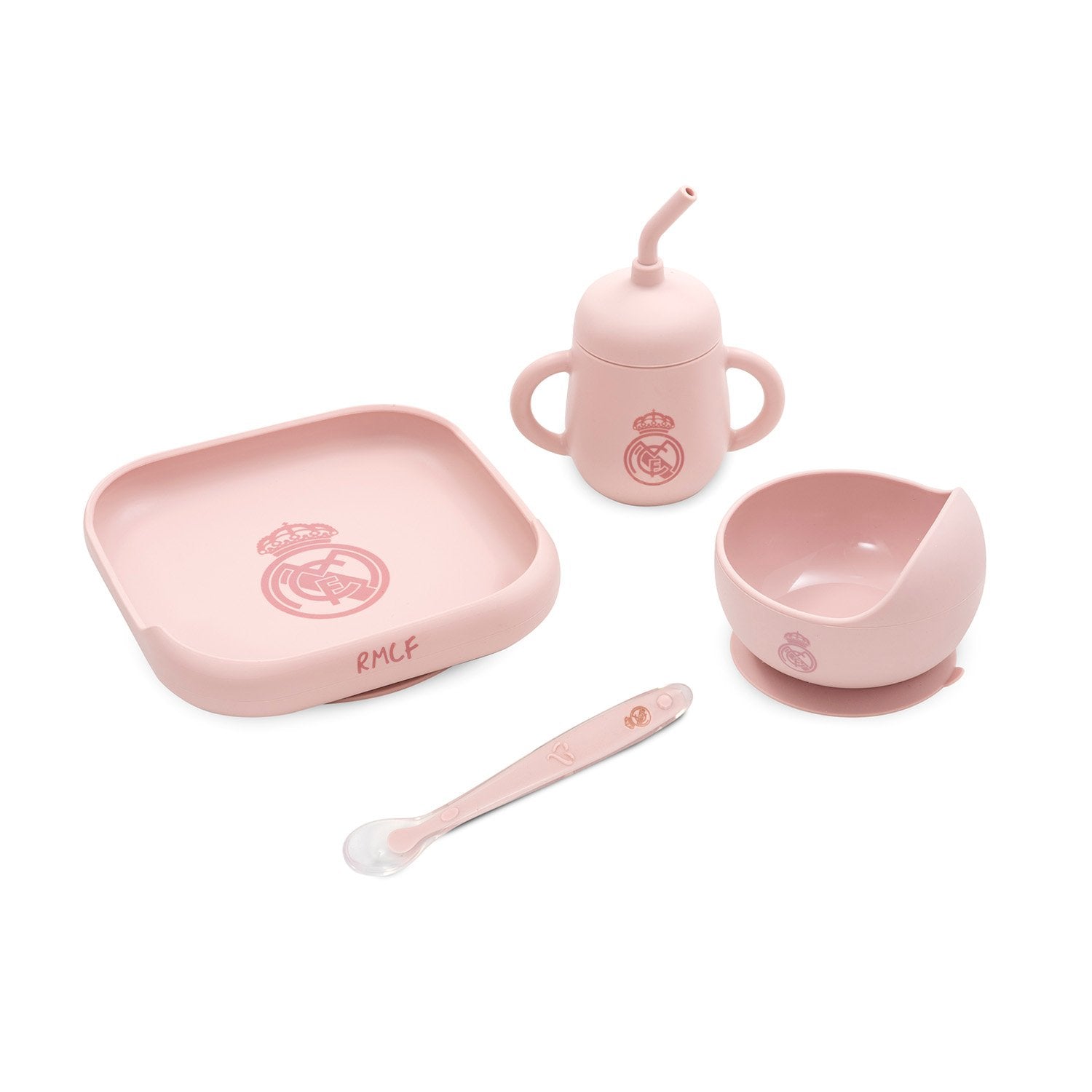 Silicone 4-Piece Dinnerware Set Pink Real Madrid