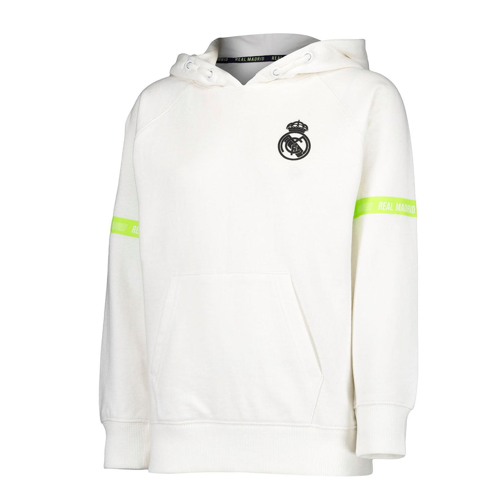 Kids Hoodie Fan Kids Tape Sleeve White Real Madrid