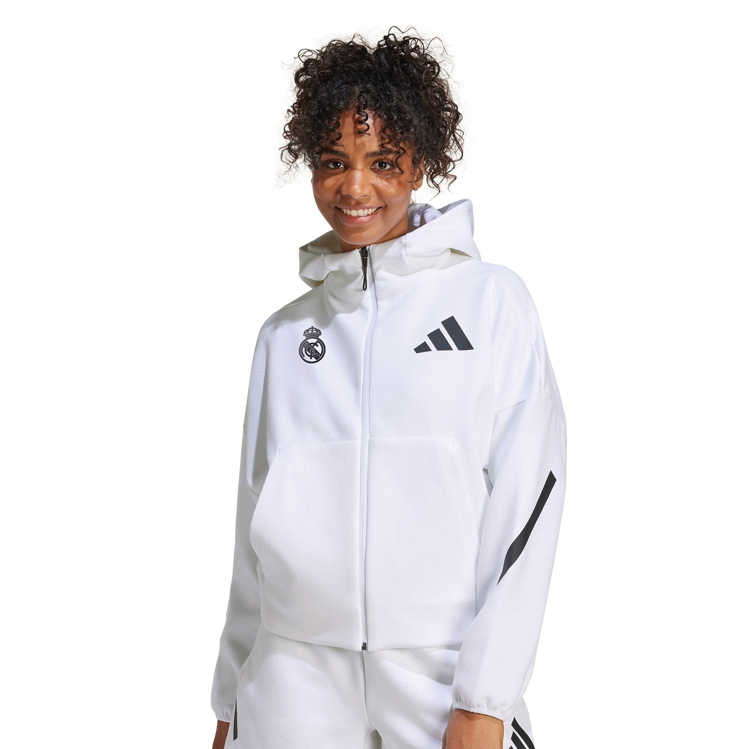 Womens adidas Real Urban Full Zip Hoodie White
