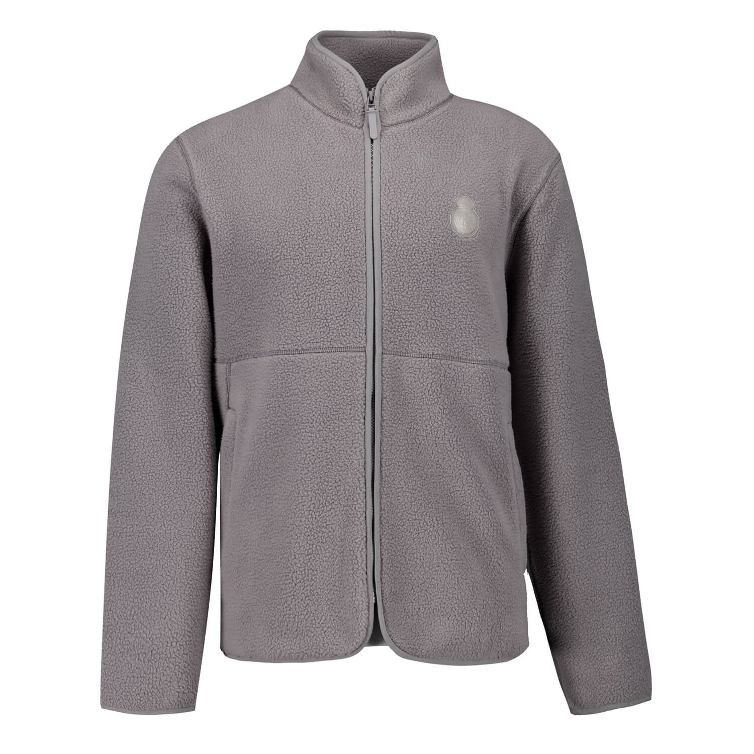 Mens Outerwear Sherpa Jacket Grey Real Madrid