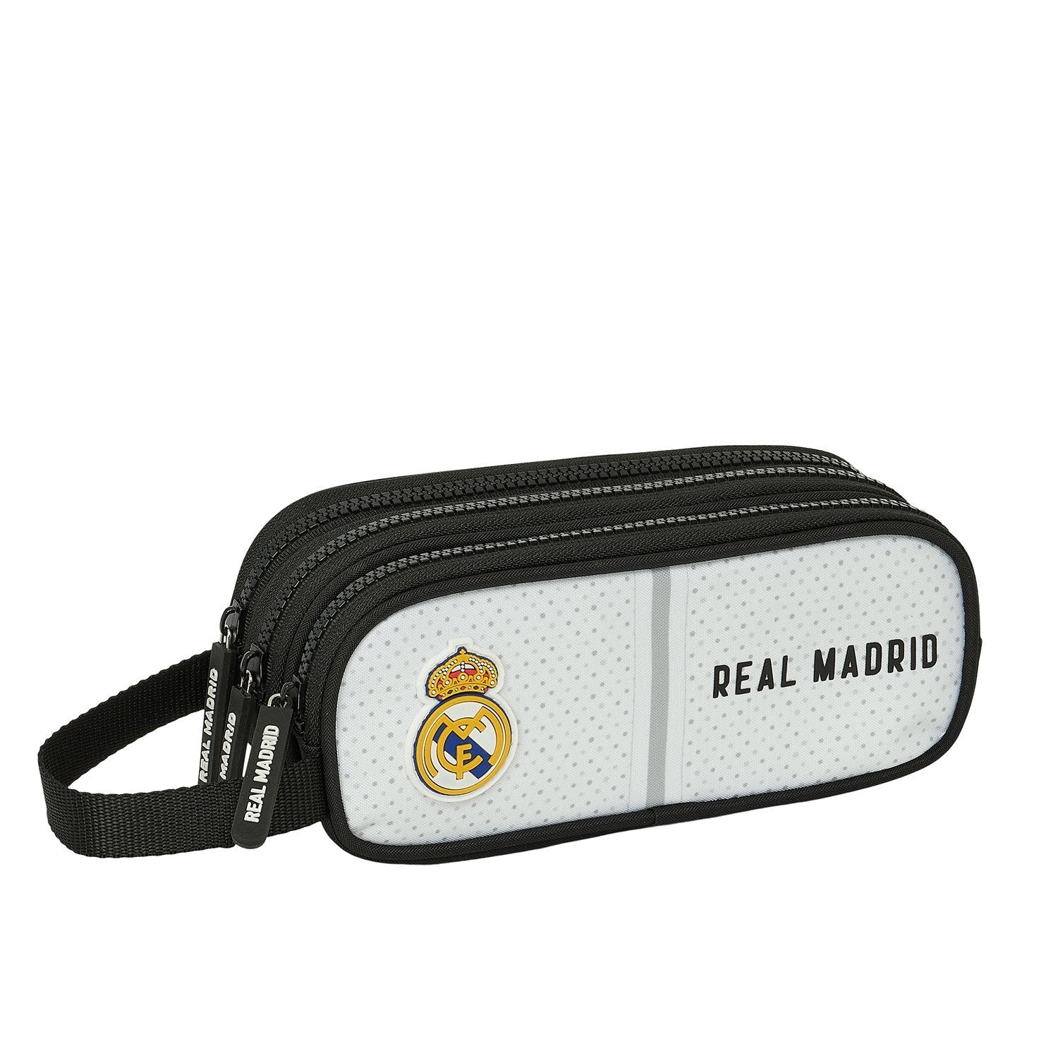 Triple Pencil Case White/Black Real Madrid