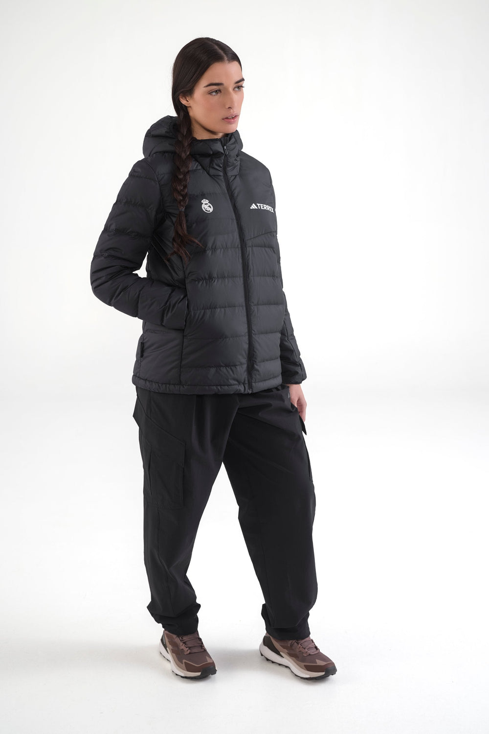 Womens adidas Terrex CLIMAWARM Rain Down Jacket Black