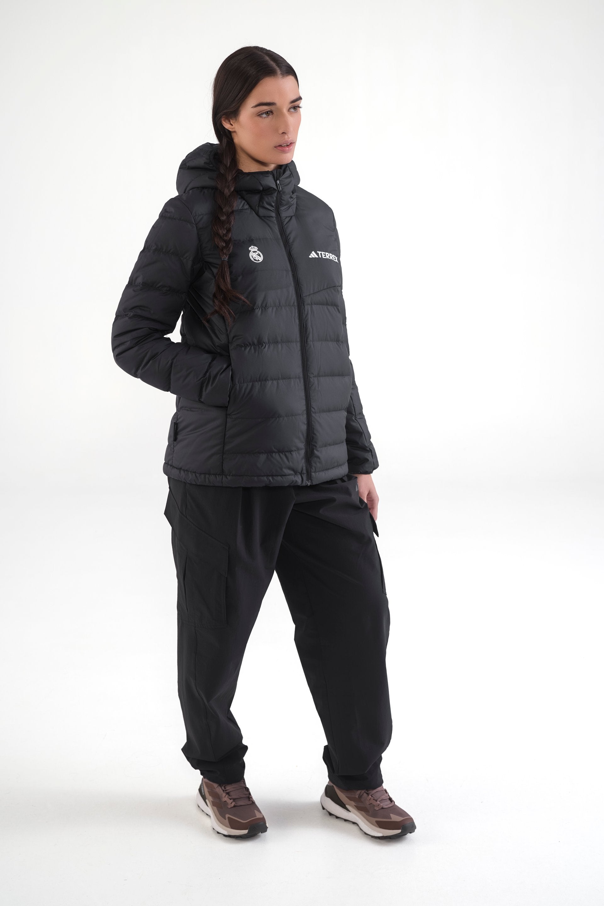 Womens adidas Terrex CLIMAWARM Rain Down Jacket Black
