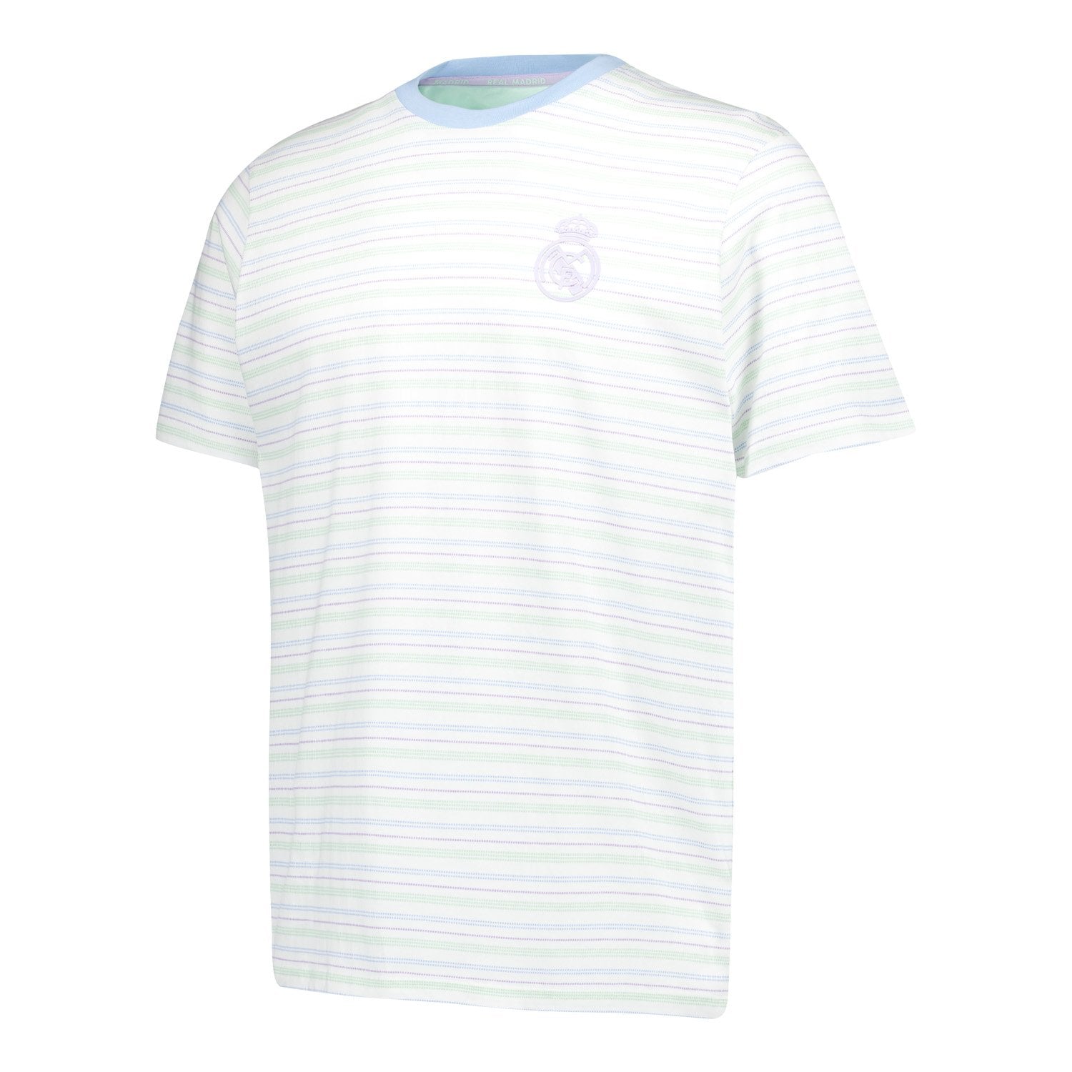 Mens Pastel Single T-Shirt Y/D Stripe Tee Light Real Madrid