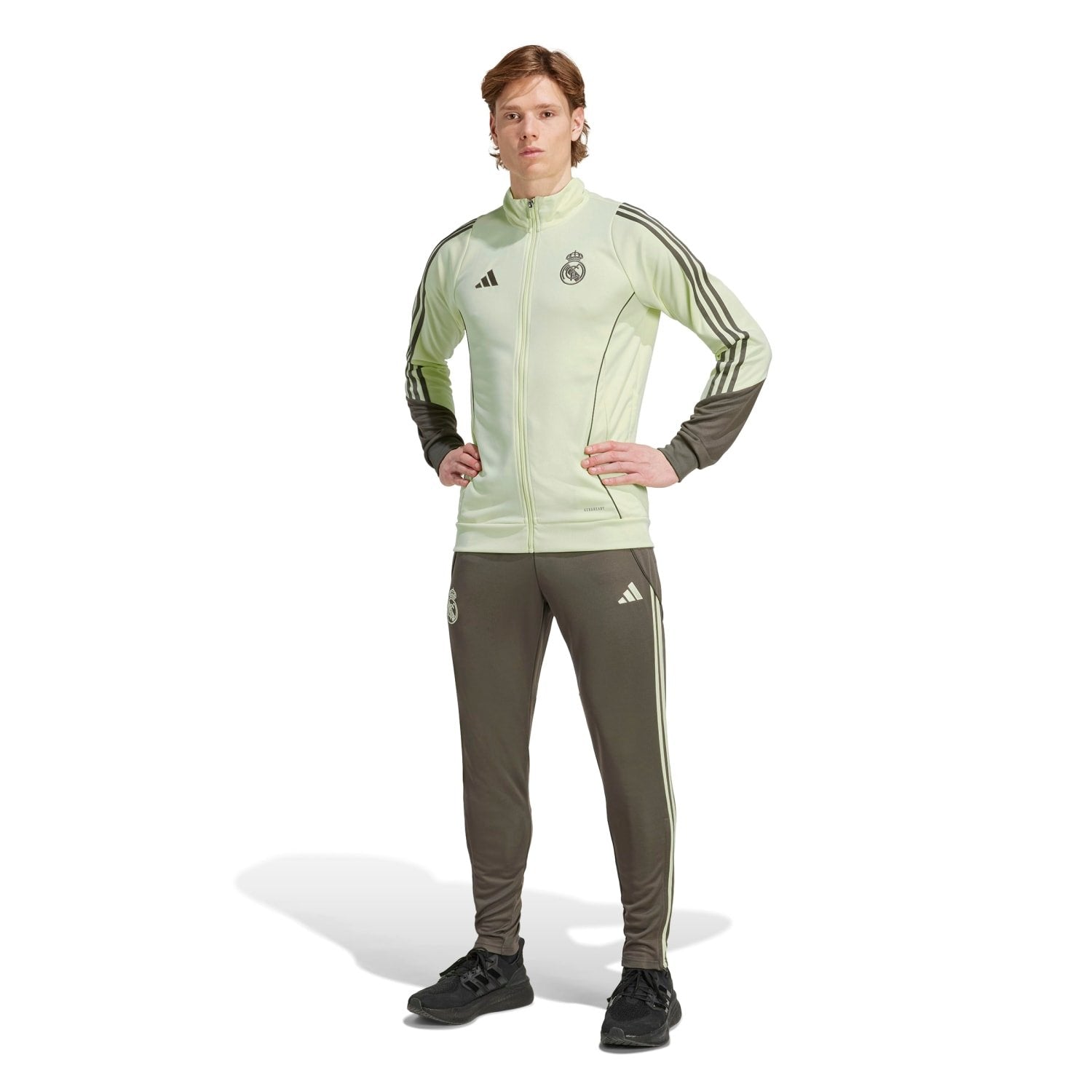 Mens adidas Training Tracksuit 25/26 Lime Green/ Dark Olive