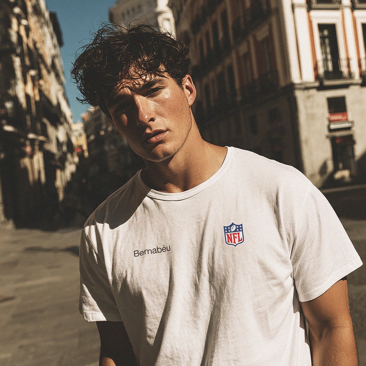 Mens Bernabéu x NFL Crest Shirt White