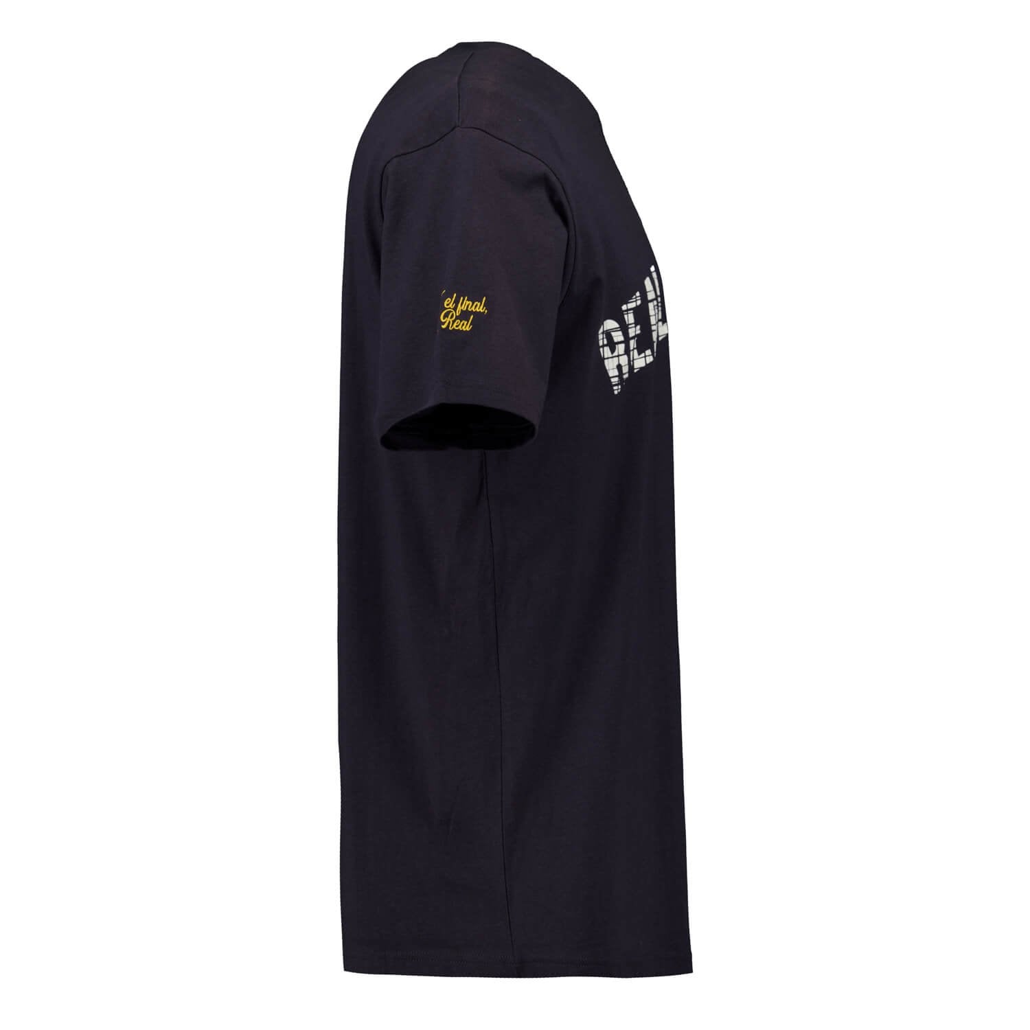 Mens Crack Printed Baseball T-Shirt Navy Real Madrid