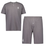 Ensemble pyjama homme Real Madrid White Dreams Henley short Gris