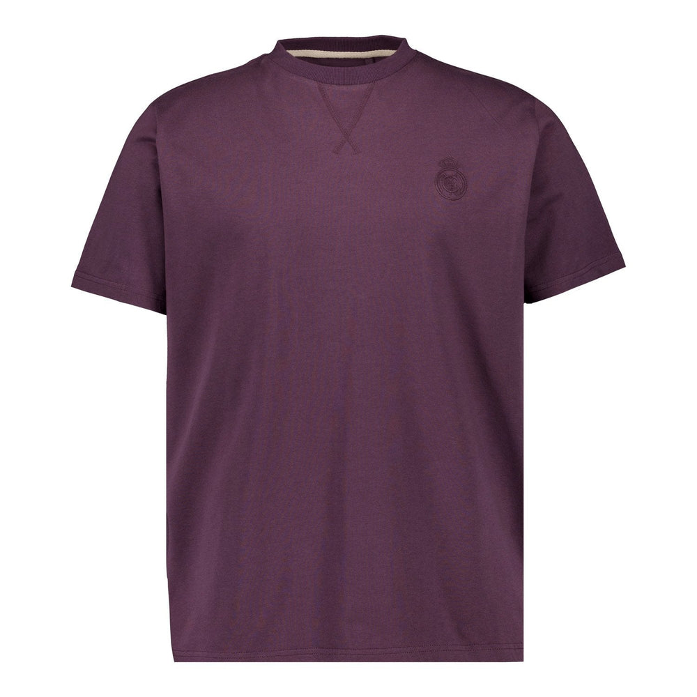 Mens Plum Noir Stitch Neck T-Shirt Plum