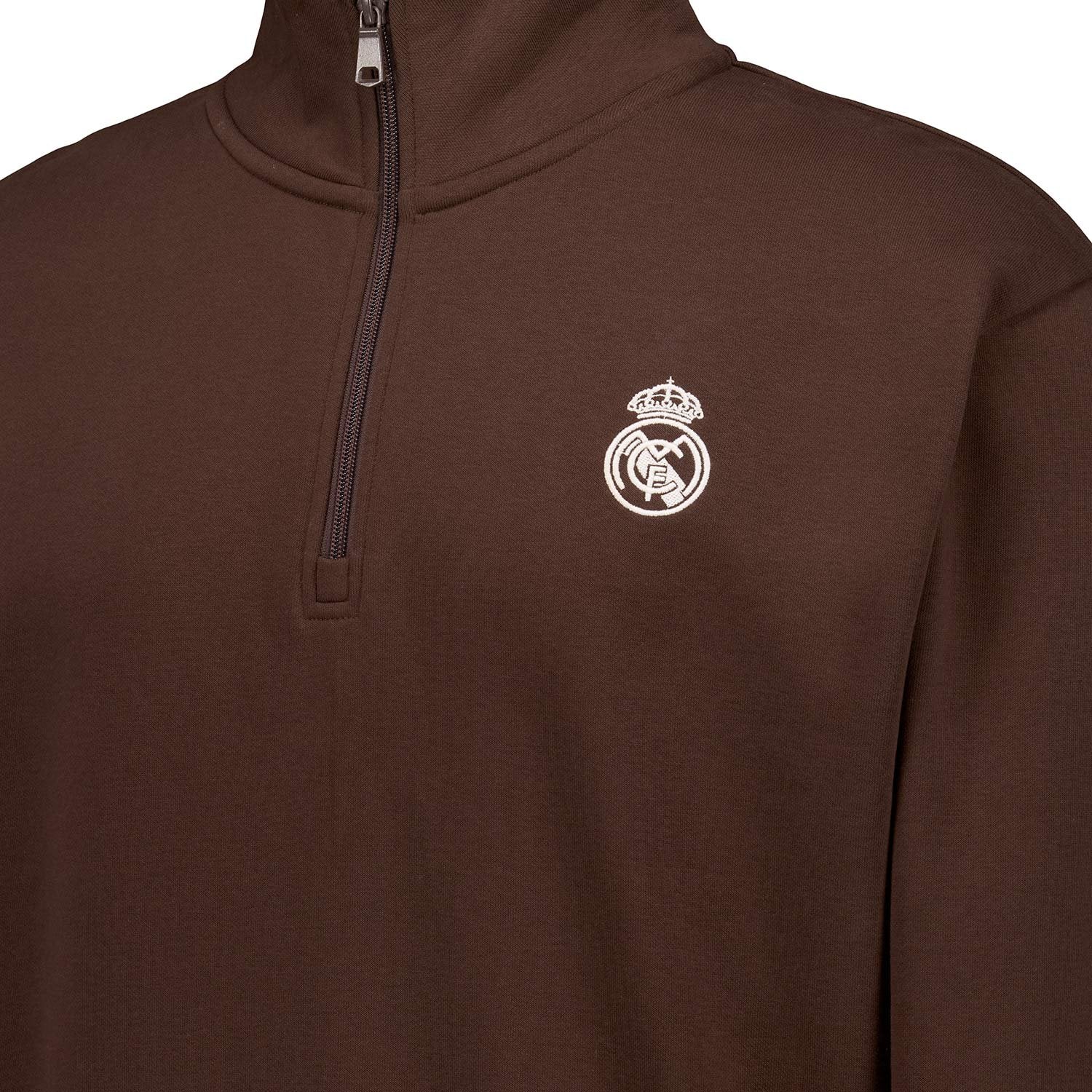 Mens Classic Zip Sweatshirt Brown – Official Real Madrid Store