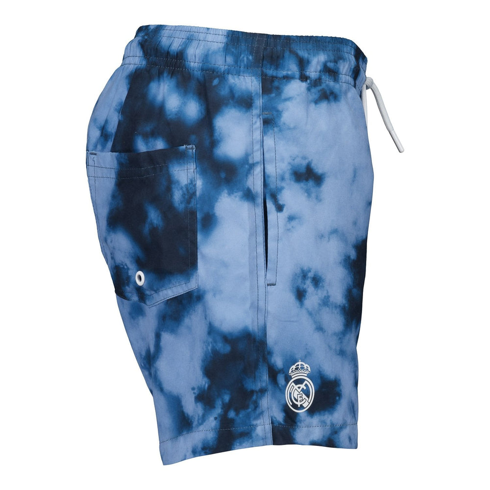 Kids Real Madrid Tye Dye Black Swimshorts