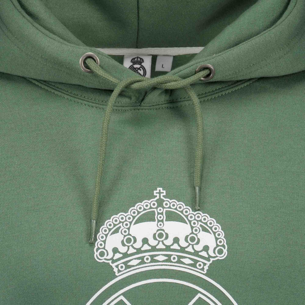 Mens Color Crest Hoodie Dark Green Real Madrid