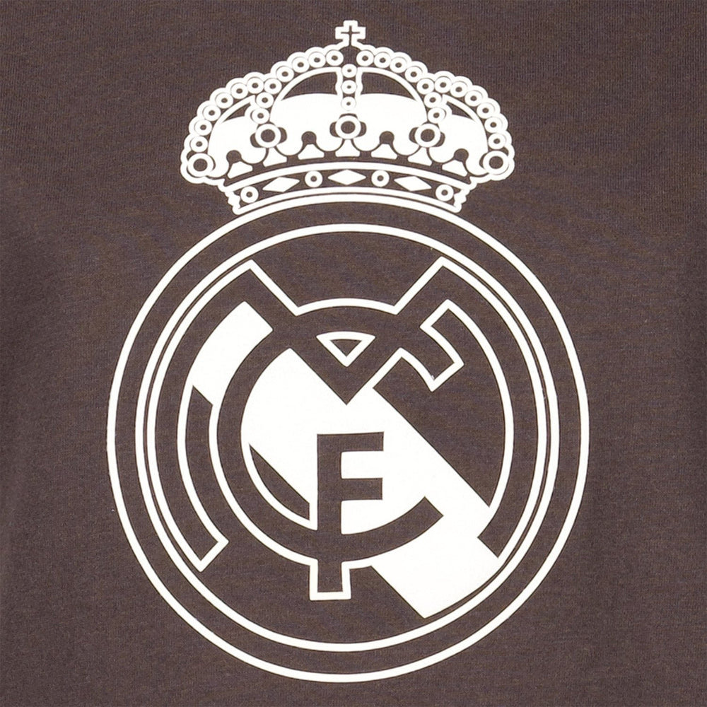 Kids Color Crest T-Shirt Washed Black Real Madrid